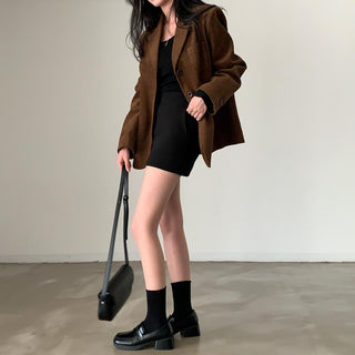 Retro Velvet long sleeve suit jacket