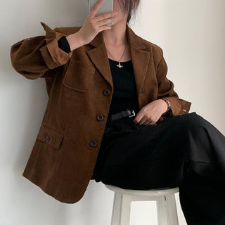 Retro Velvet long sleeve suit jacket