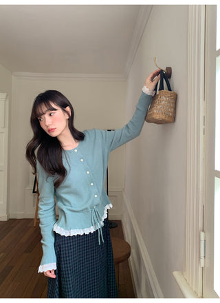 Drawstring cardigan