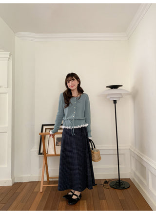 Drawstring cardigan