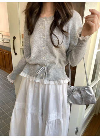 Drawstring cardigan