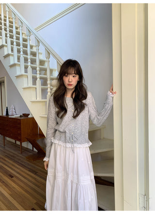 Drawstring cardigan