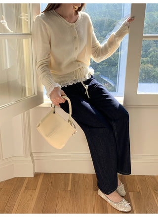 Drawstring cardigan