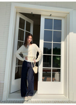 Drawstring cardigan