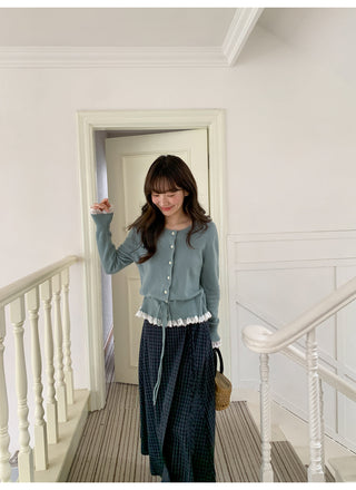 Drawstring cardigan