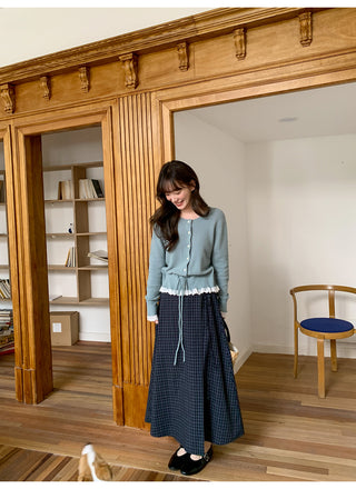 Drawstring cardigan