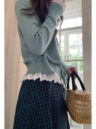 Drawstring cardigan