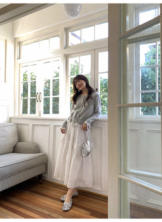 Drawstring cardigan