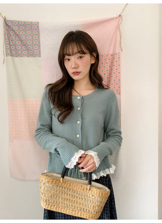 Drawstring cardigan