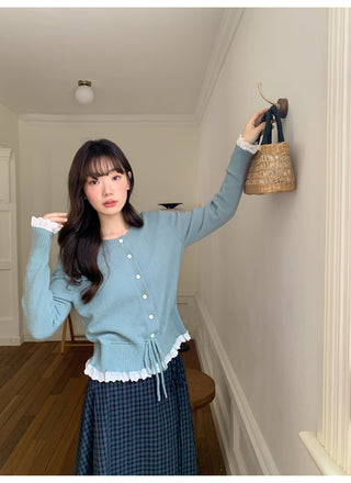 Drawstring cardigan