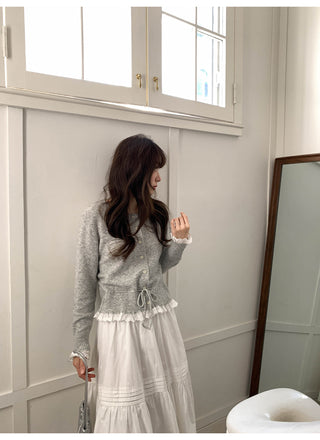 Drawstring cardigan
