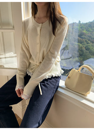 Drawstring cardigan