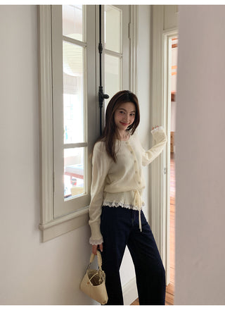 Drawstring cardigan