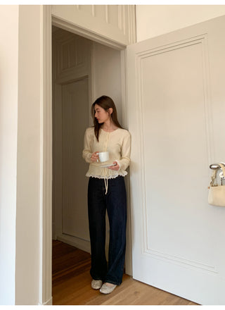 Drawstring cardigan