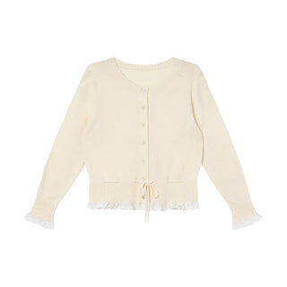 Drawstring cardigan