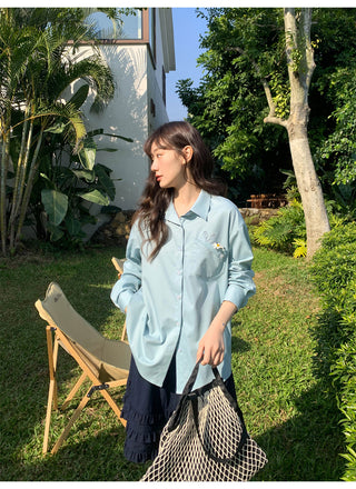 Embroidered pocket shirt