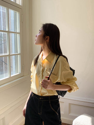 Embroidered pocket shirt