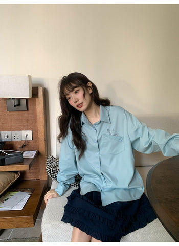 Embroidered pocket shirt