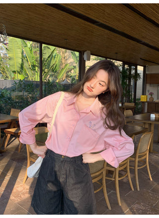 Embroidered pocket shirt