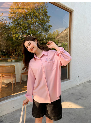Embroidered pocket shirt