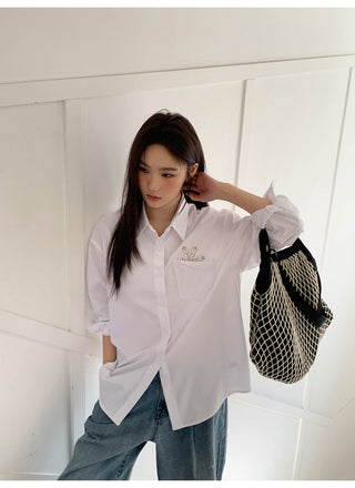 Embroidered pocket shirt