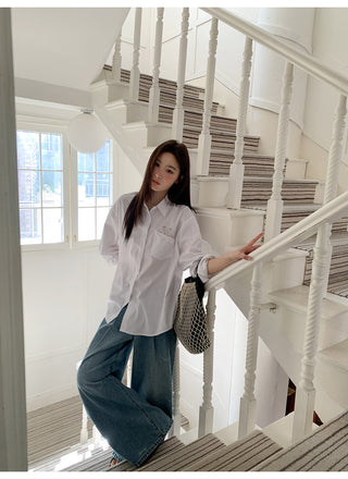 Embroidered pocket shirt