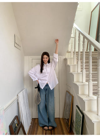 Embroidered pocket shirt