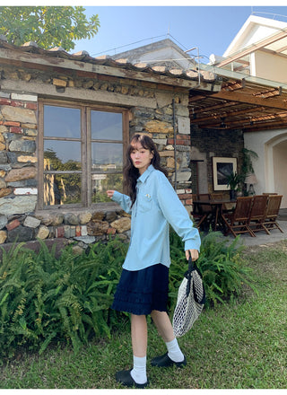 Embroidered pocket shirt