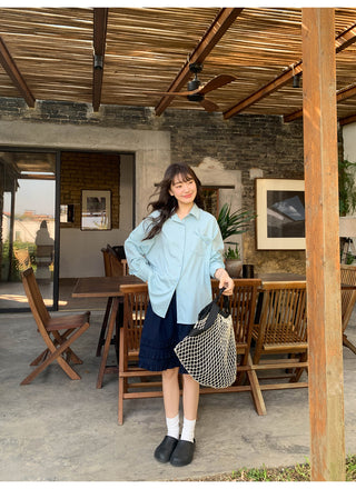 Embroidered pocket shirt