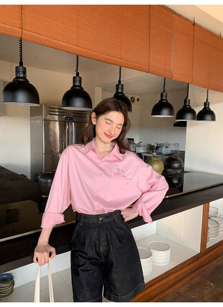 Embroidered pocket shirt