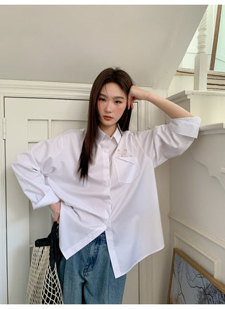 Embroidered pocket shirt