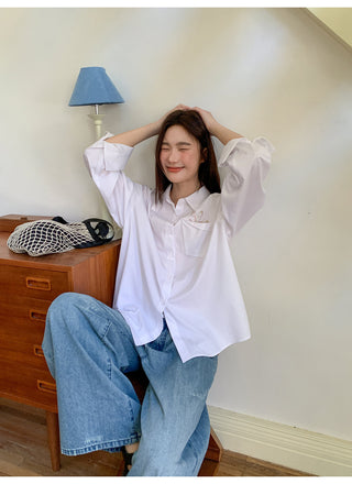 Embroidered pocket shirt