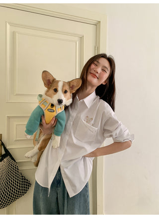 Embroidered pocket shirt