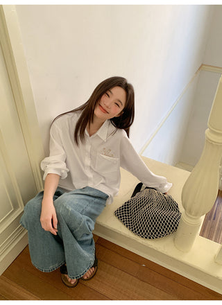 Embroidered pocket shirt