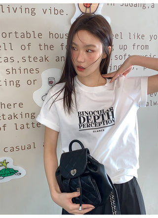 Letter print tee