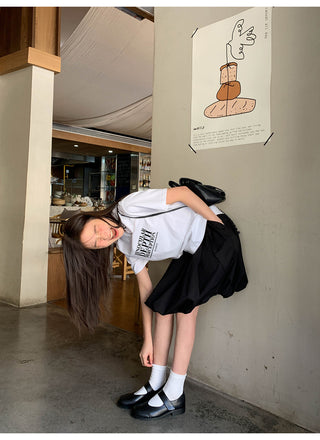 Letter print tee