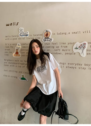 Letter print tee
