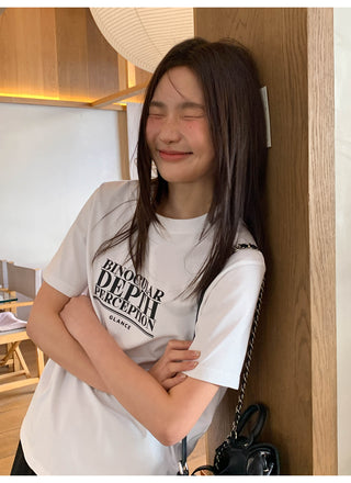 Letter print tee