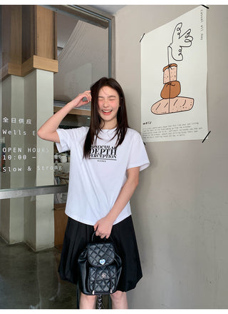 Letter print tee