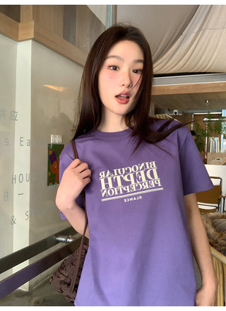 Letter print tee