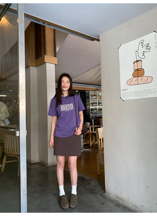 Letter print tee