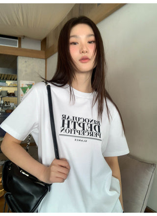 Letter print tee