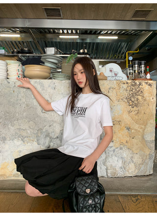 Letter print tee