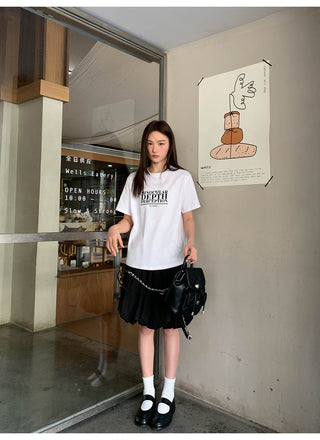 Letter print tee