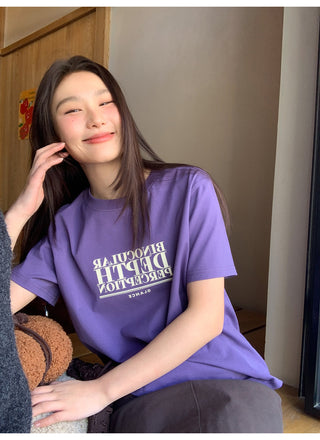 Letter print tee