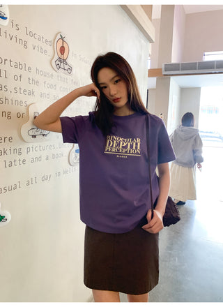 Letter print tee