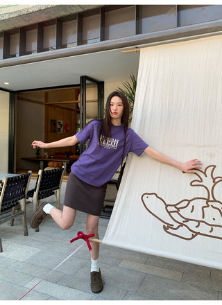 Letter print tee