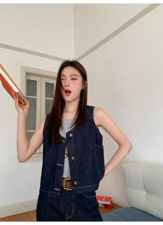 Vest jeans set