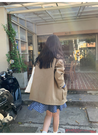 Plaid tie dress