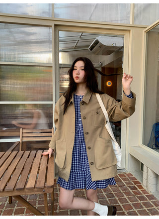 Plaid tie dress